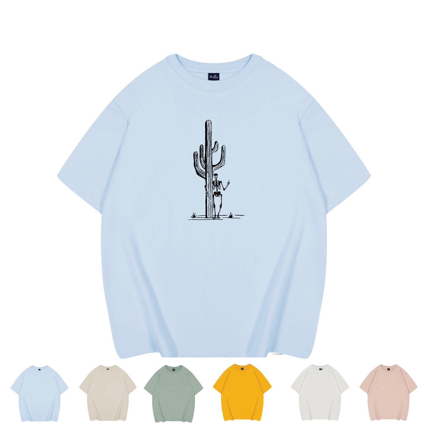 Skeleton Cowboy T-Shirt Cactus Lovers - Oversized Fit