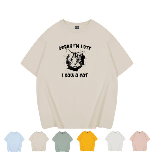 Funny Cat T-Shirt Animal Lovers - Oversized Fit