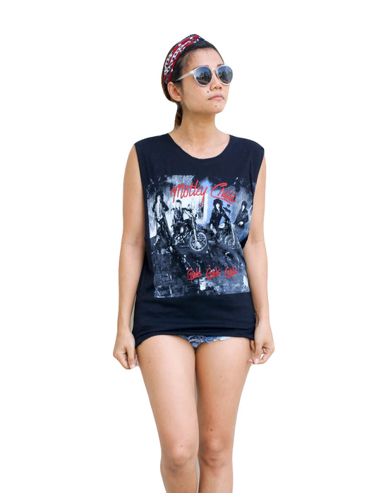 Ladies Motley Crue Vest Tank-Top Singlet Sleeveless T-Shirt