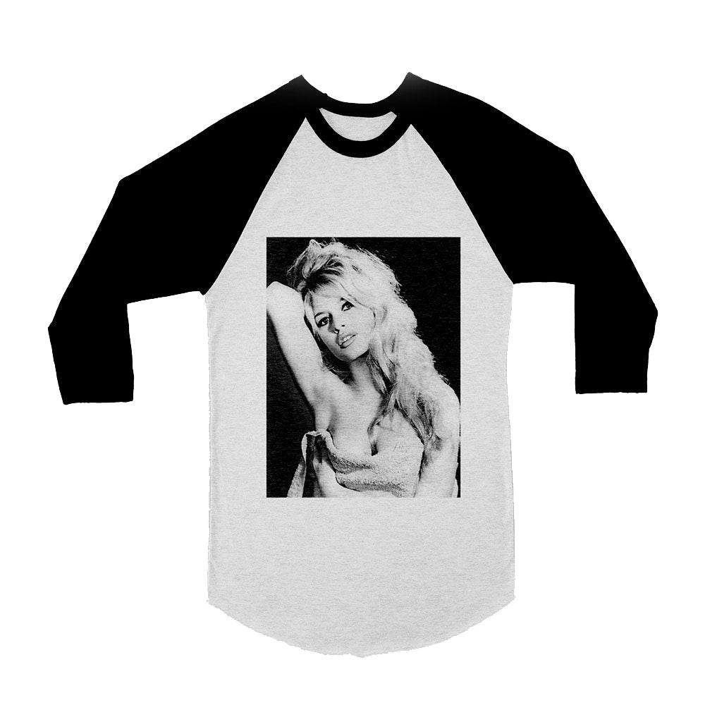 Unisex Brigitte Bardot 3/4 Sleeve Baseball T-Shirt