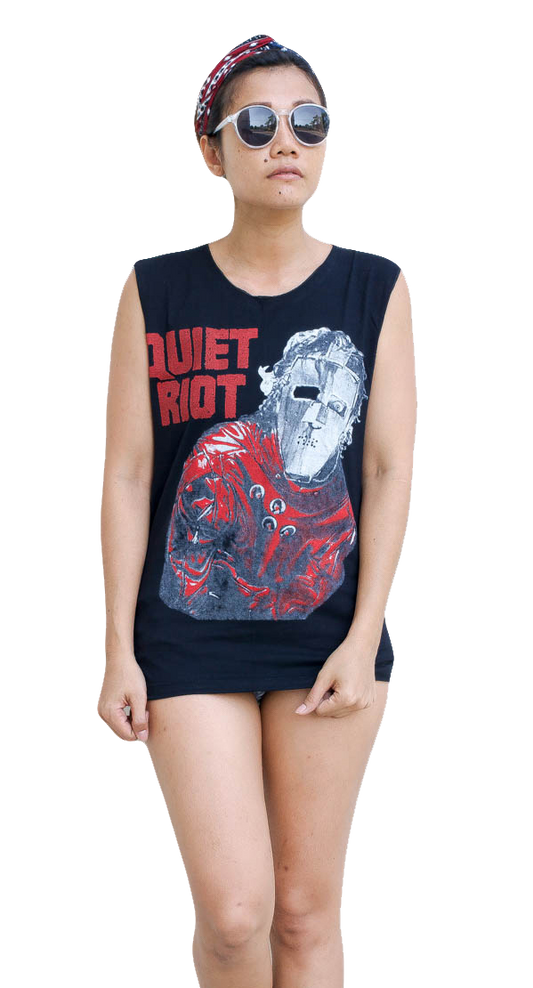 Ladies Quiet Riot Vest Tank-Top Singlet Sleeveless T-Shirt