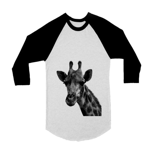 Unisex Giraffe Raglan 3/4 Sleeve Baseball T-Shirt