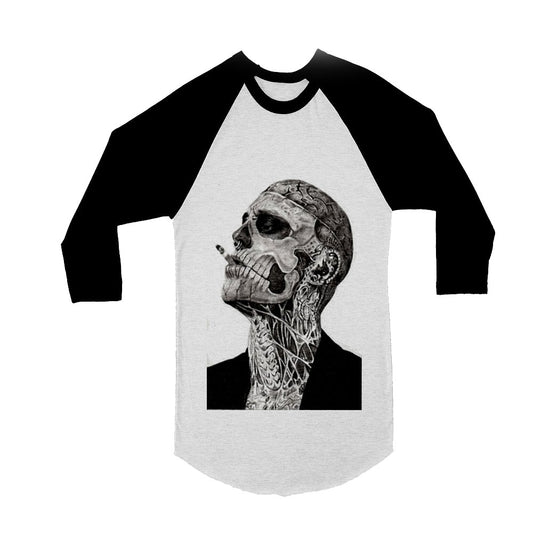 Unisex Zombie Boy Rich Genest 3/4 Sleeve Baseball T-Shirt