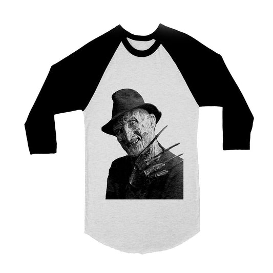 Unisex Freddy Krueger 3/4 Sleeve Baseball T-Shirt