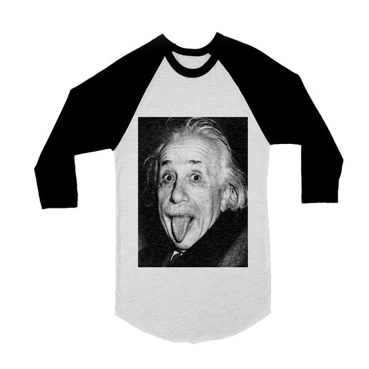 Unisex Albert Einstein 3/4 Sleeve Baseball T-Shirt