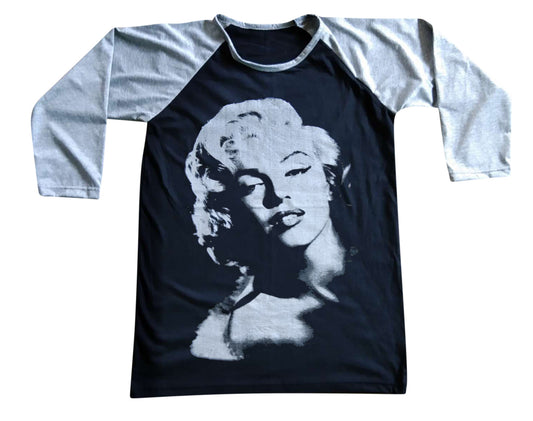 Unisex Marilyn Monroe Raglan 3/4 Sleeve Baseball T-Shirt