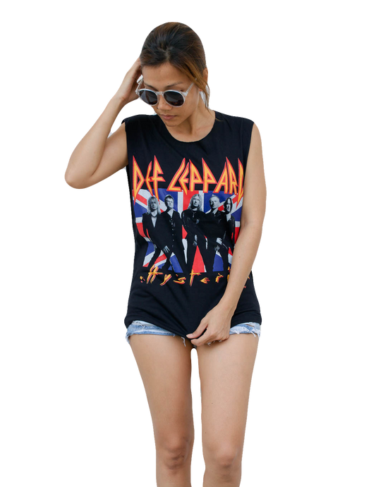 Ladies Def Leppard Vest Tank-Top Singlet Sleeveless T-Shirt