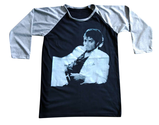 Unisex Michael Jackson Raglan 3/4 Sleeve Baseball T-Shirt