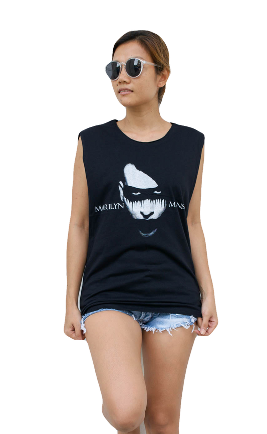 Ladies Marilyn Manson Vest Tank-Top Singlet Sleeveless T-Shirt