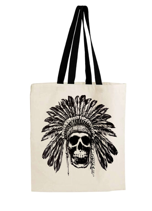 Indian Skull Tote Bag