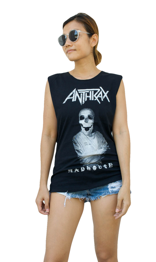 Ladies Anthrax Vest Tank-Top Singlet Sleeveless T-Shirt