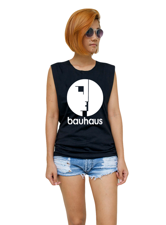 Ladies Bauhaus Vest Tank-Top Singlet Sleeveless T-Shirt