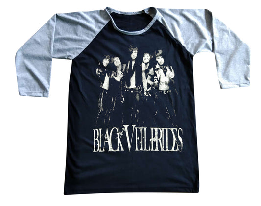 Unisex Black Veil Brides Raglan 3/4 Sleeve Baseball T-Shirt