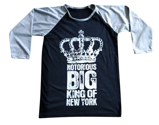 Unisex Notorious BIG Biggie Smalls Raglan 3/4 Sleeve Baseball T-Shirt