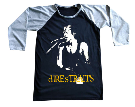 Unisex Dire Straits Raglan 3/4 Sleeve Baseball T-Shirt