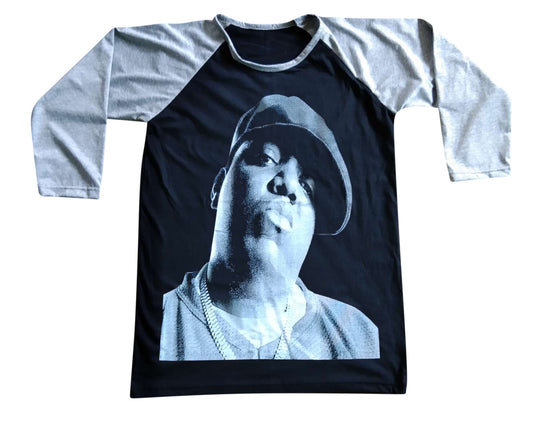 Unisex Notorious BIG Biggie Smalls Raglan 3/4 Sleeve Baseball T-Shirt