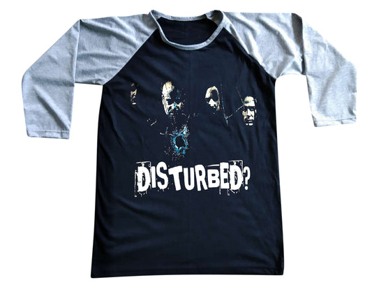 Unisex Disturbed Raglan 3/4 Sleeve Baseball T-Shirt