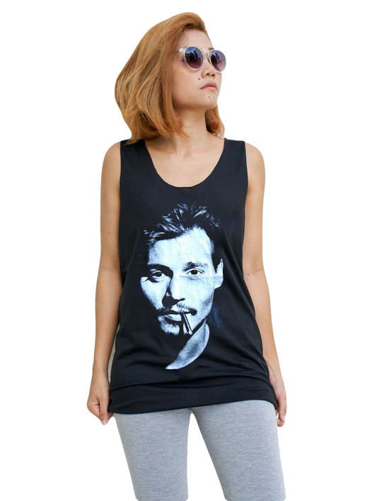 Unisex Johnny Depp Tank-Top Singlet vest Sleeveless T-shirt