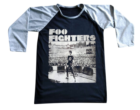 Unisex Foo Fighters Dave Grohl Raglan 3/4 Sleeve Baseball T-Shirt