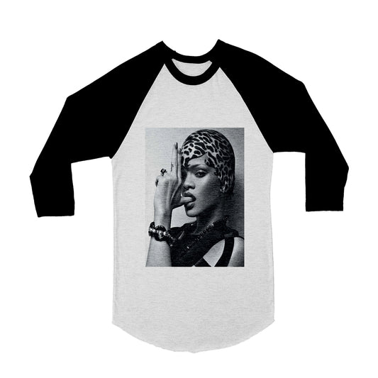 Unisex Rihanna 3/4 Sleeve Baseball T-Shirt