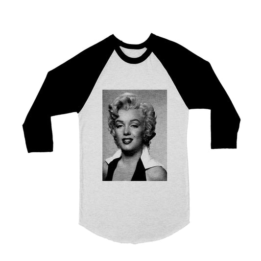 Unisex Marilyn Monroe 3/4 Sleeve Baseball T-Shirt