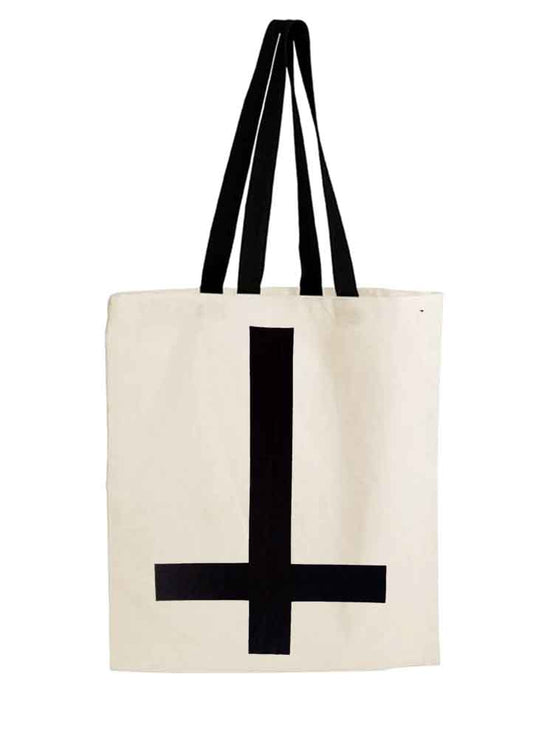 Inverted Cross Satan Tote Bag