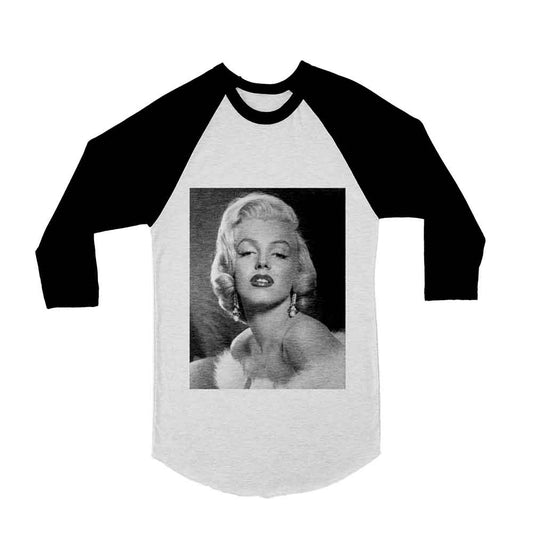 Unisex Marilyn Monroe 3/4 Sleeve Baseball T-Shirt