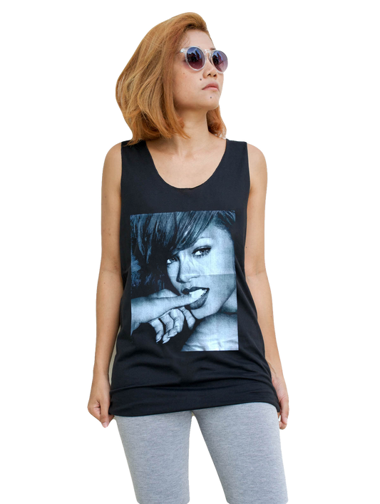 Unisex Rihanna Tank-Top Singlet vest Sleeveless T-shirt