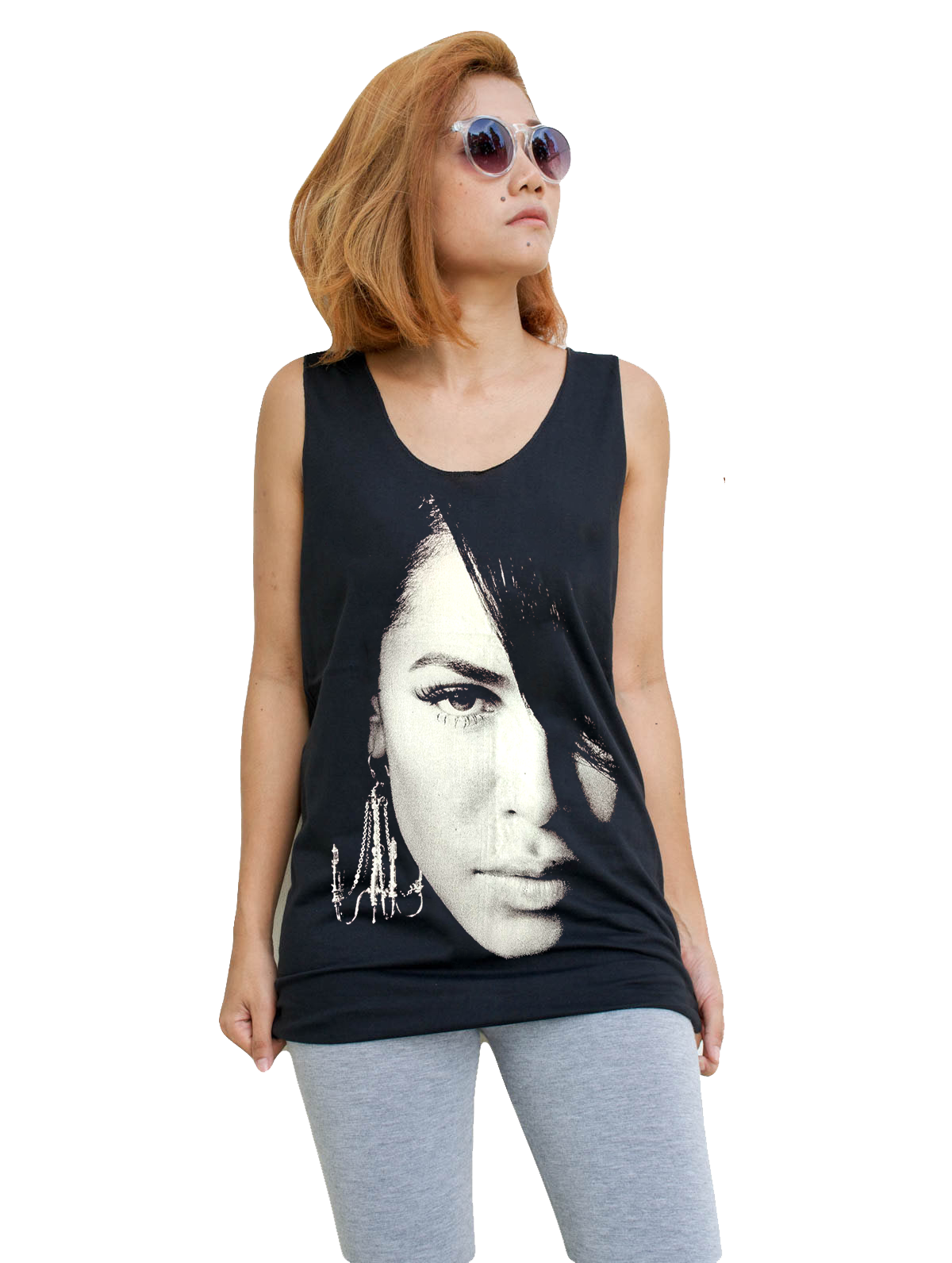 Unisex Aaliyah Tank-Top Singlet vest Sleeveless T-shirt