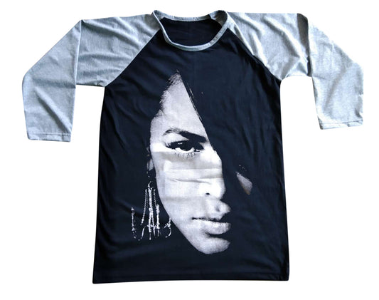 Unisex Aaliyah Raglan 3/4 Sleeve Baseball T-Shirt