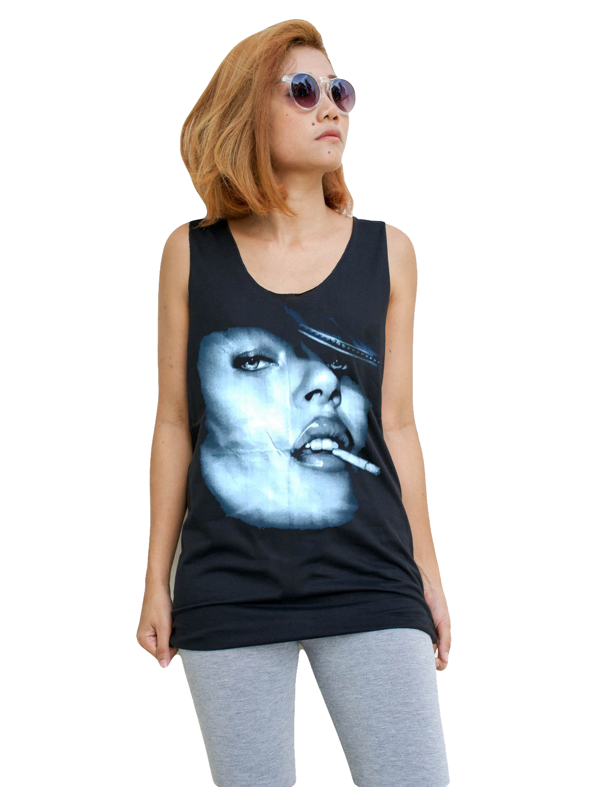 Unisex Kate Moss Tank-Top Singlet vest Sleeveless T-shirt