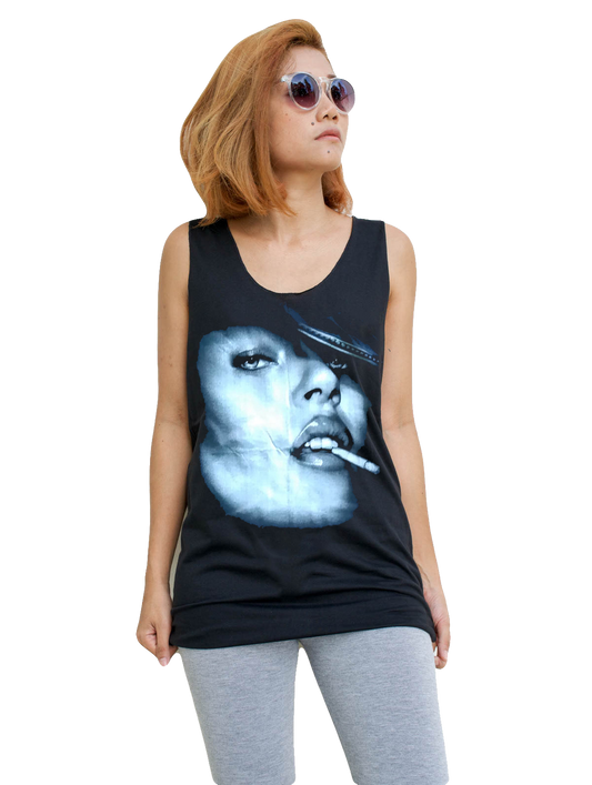 Unisex Kate Moss Tank-Top Singlet vest Sleeveless T-shirt