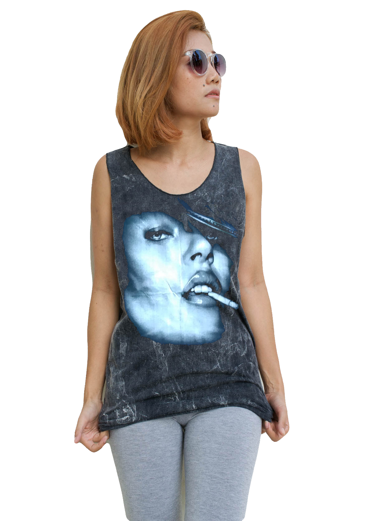 Unisex Kate Moss Tank-Top Singlet vest Sleeveless T-shirt