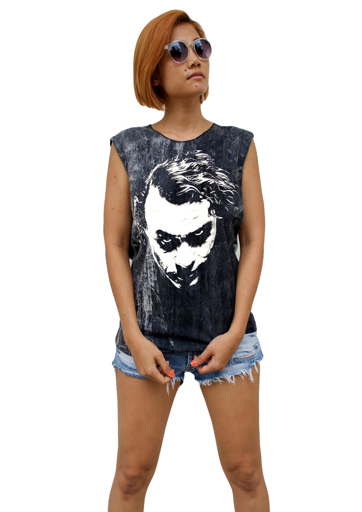 Ladies Heath Ledger The Joker Vest Tank-Top Singlet Sleeveless T-Shirt