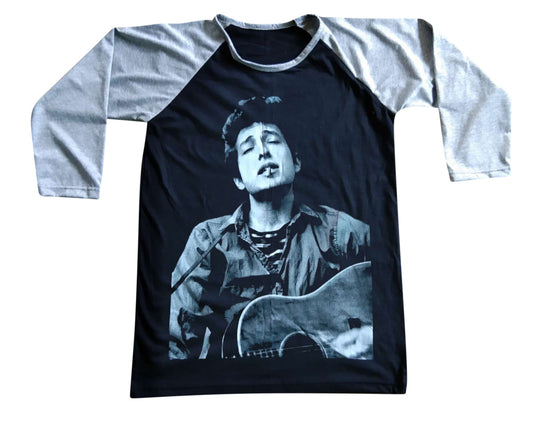 Unisex Bob Dylan Raglan 3/4 Sleeve Baseball T-Shirt