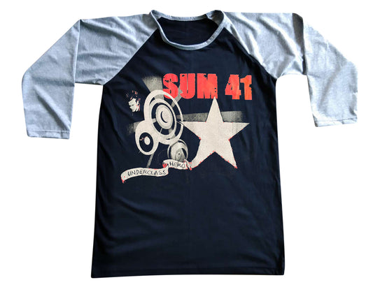 Unisex Sum 41 Raglan 3/4 Sleeve Baseball T-Shirt