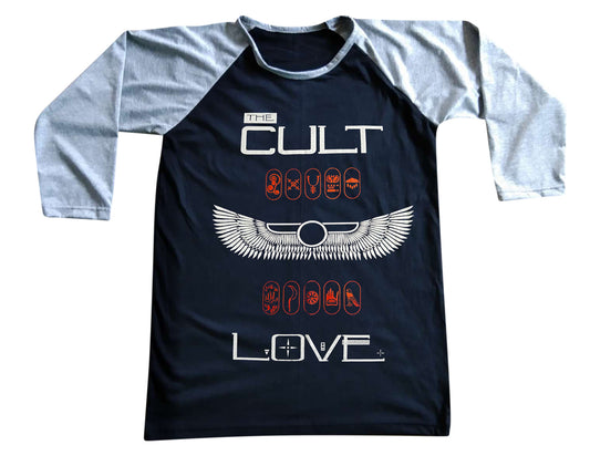 Unisex The Cult Raglan 3/4 Sleeve Baseball T-Shirt