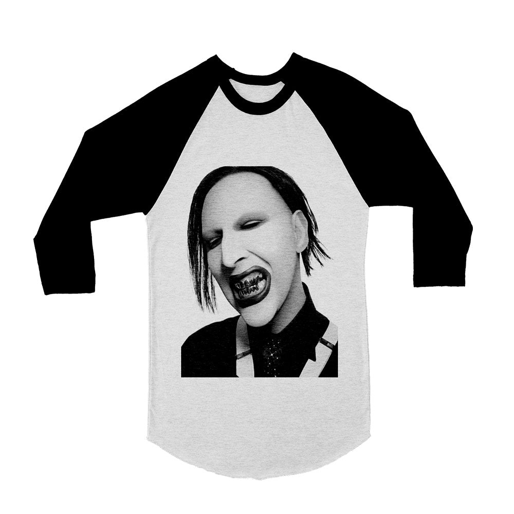 Unisex Marilyn Manson 3/4 Sleeve Baseball T-Shirt