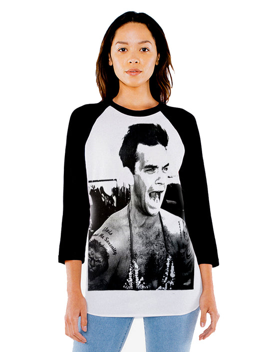 Unisex Robbie Williams 3/4 Sleeve Baseball T-Shirt