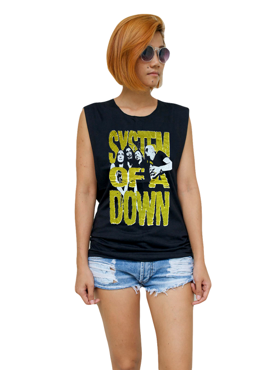 Ladies System Of A Down Vest Tank-Top Singlet Sleeveless T-Shirt