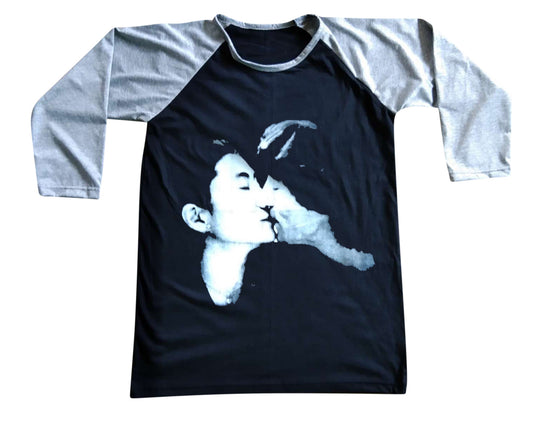 Unisex John Lennon & Yoko Ono Raglan 3/4 Sleeve Baseball T-Shirt