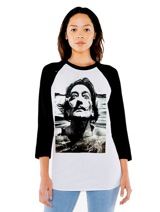 Unisex Salvador Dali 3/4 Sleeve Baseball T-Shirt