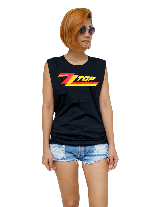 Ladies ZZ Top Vest Tank-Top Singlet Sleeveless T-Shirt