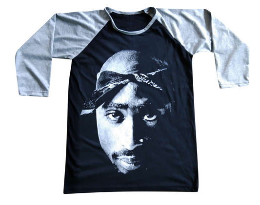 Unisex Tupac 2pac Raglan 3/4 Sleeve Baseball T-Shirt