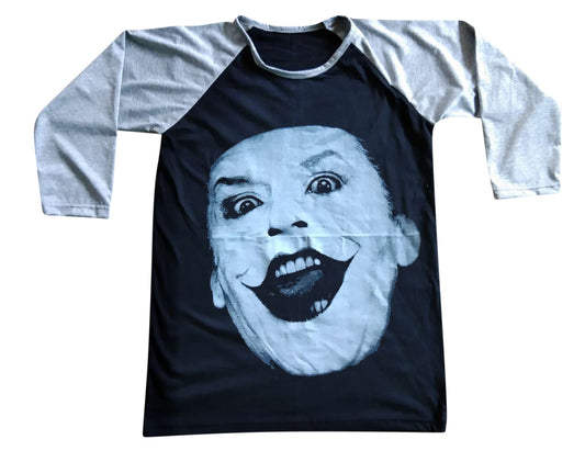 Unisex Jack Nicholson The Joker Raglan 3/4 Sleeve Baseball T-Shirt