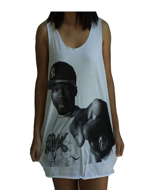 Unisex 50 Cent Tank-Top Singlet vest Sleeveless T-shirt