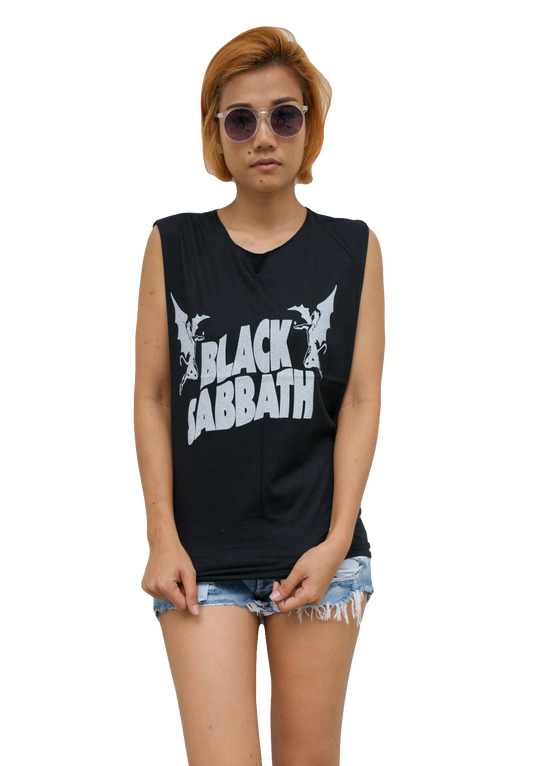 Ladies Black Sabbath Vest Tank-Top Singlet Sleeveless T-Shirt