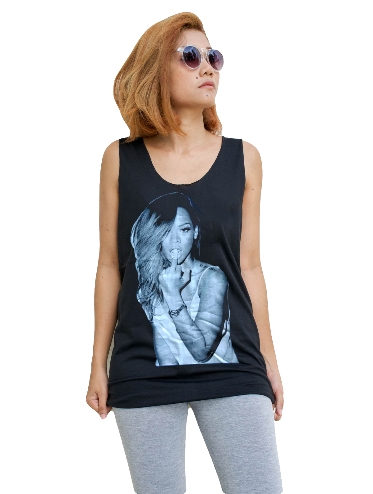 Unisex Rihanna Tank-Top Singlet vest Sleeveless T-shirt