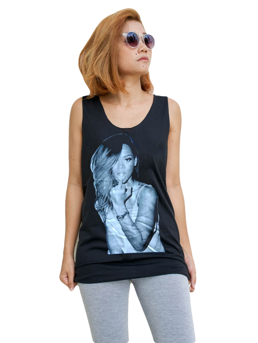 Unisex Rihanna Tank-Top Singlet vest Sleeveless T-shirt