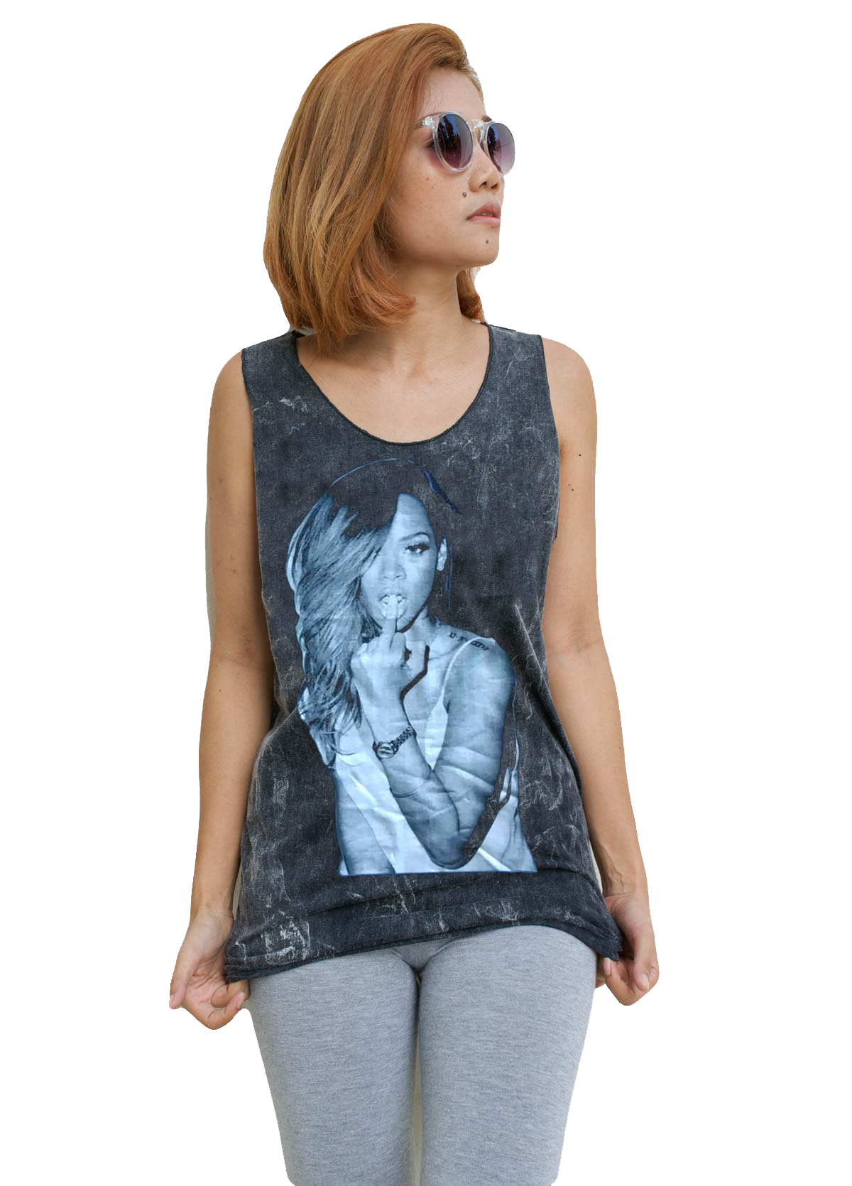 Unisex Rihanna Tank-Top Singlet vest Sleeveless T-shirt